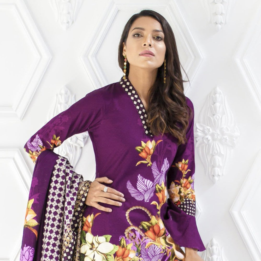 Salina Digital Printed Khaddar 3 Piece Unstitched Suit - 05 - test-store-for-chase-value