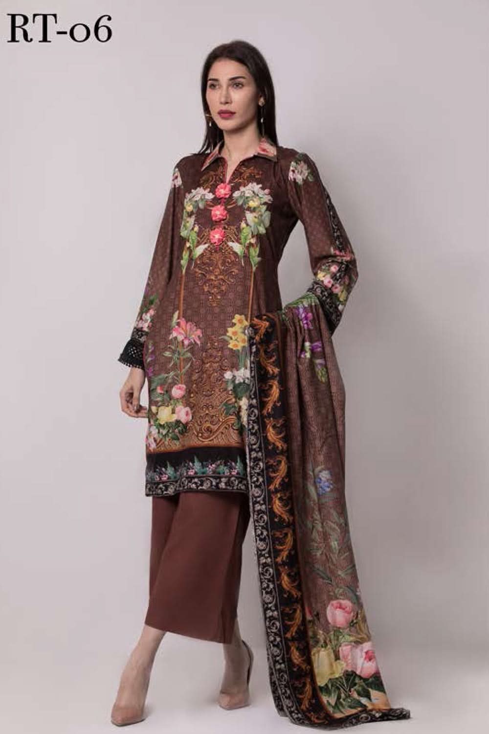 Salina Digital Printed Linen 3 Piece Unstitched Suit - 06 - test-store-for-chase-value