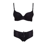 Women's Ring Foam Bra & Panty Set - Black - test-store-for-chase-value