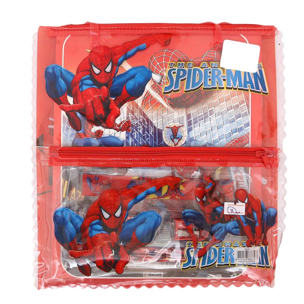 Spider Man Stationery Set - Red - test-store-for-chase-value