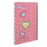 Angel Heart Secret Diary Notebook for Girls - Pink - test-store-for-chase-value