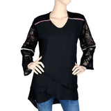 Women's Fancy Georgette Top - Black - test-store-for-chase-value