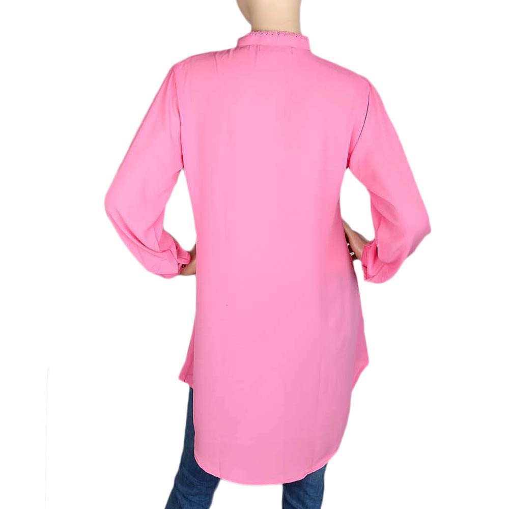 Women's Lace Georgette Top - Pink - test-store-for-chase-value