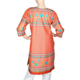 Women's Printed Cotton Kurti - Peach - test-store-for-chase-value