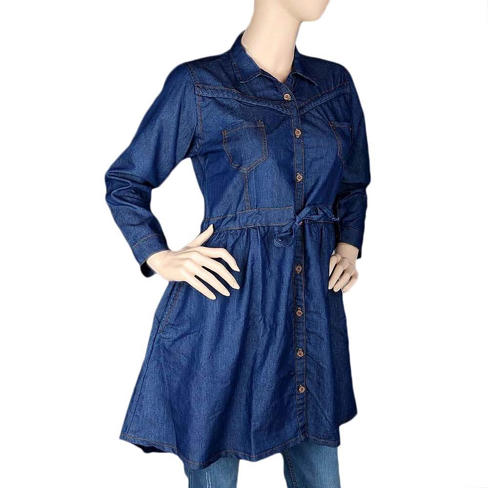 Women's Denim Top - Blue - test-store-for-chase-value