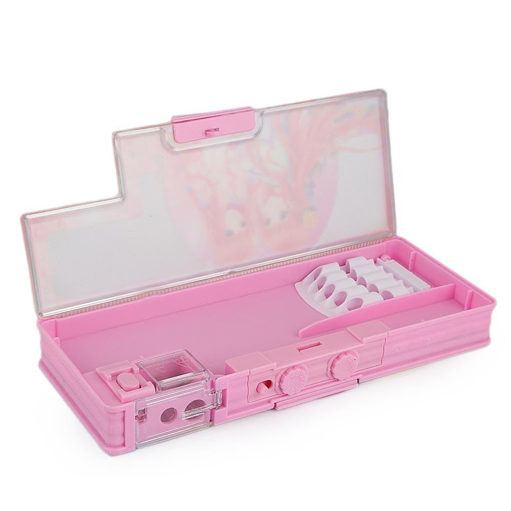 Girls Double Sided Pencil Box - Pink - test-store-for-chase-value
