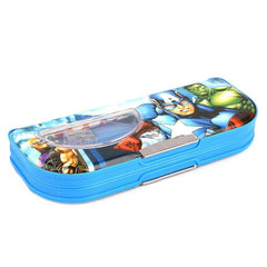 Avengers Double Sided Pencil Box - Blue - test-store-for-chase-value