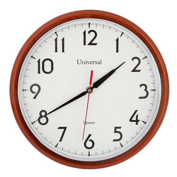 Analog Wall Clock 1103 - White & Brown - test-store-for-chase-value