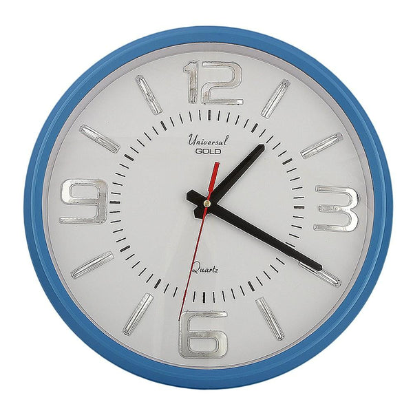 Analog Wall Clock 1103-F - White & Blue - test-store-for-chase-value