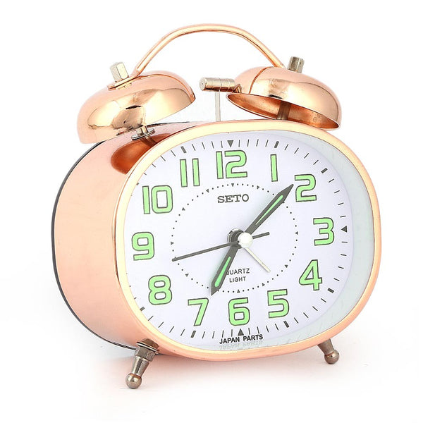 Twin Bell Alarm Table Clock - Copper - test-store-for-chase-value