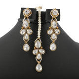Women's Kundan Jewellery Set - Golden - test-store-for-chase-value