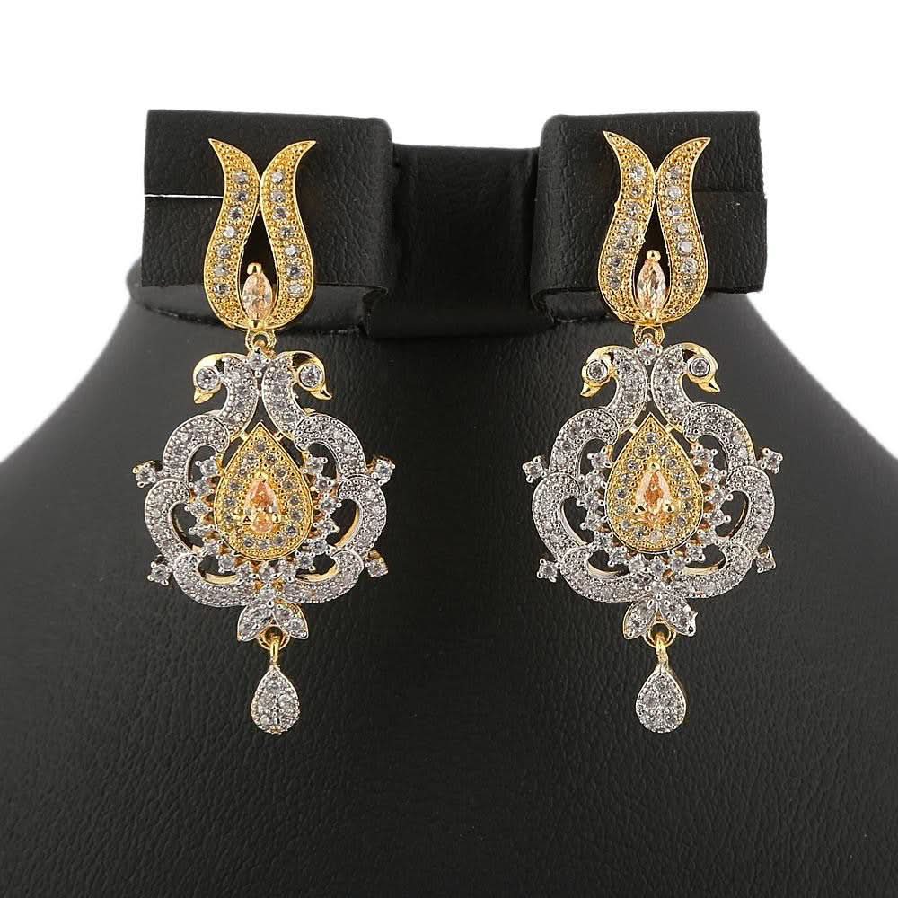 American Diamond Women's Kanthi Set - Gold & Silver - test-store-for-chase-value