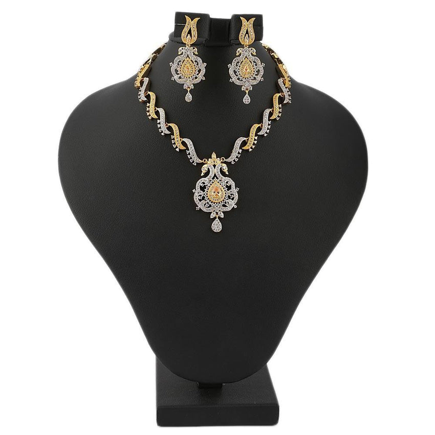 American Diamond Women's Kanthi Set - Gold & Silver - test-store-for-chase-value
