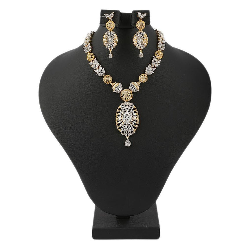 American Diamond Women's Kanthi Set - Gold & Silver - test-store-for-chase-value