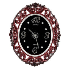 Analog Fancy Wall Clock 1024 - Maroon & Black - test-store-for-chase-value