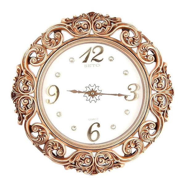 Analog Fancy Wall Clock 1023 - Copper & White - test-store-for-chase-value
