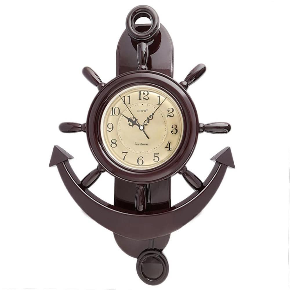 Analog Fancy Wall Clock 1241 - Red Wood - test-store-for-chase-value