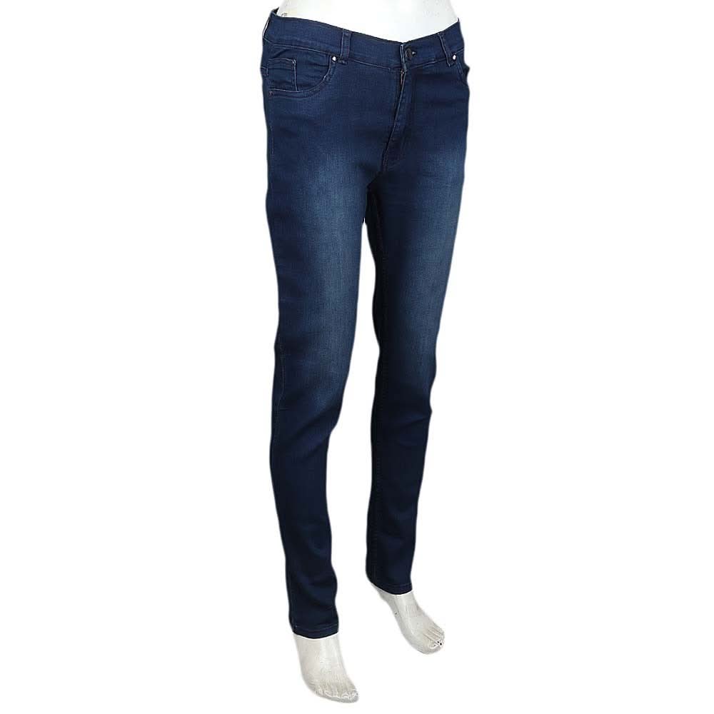 Women's Slim Fit Denim Pant - Dark Blue - test-store-for-chase-value