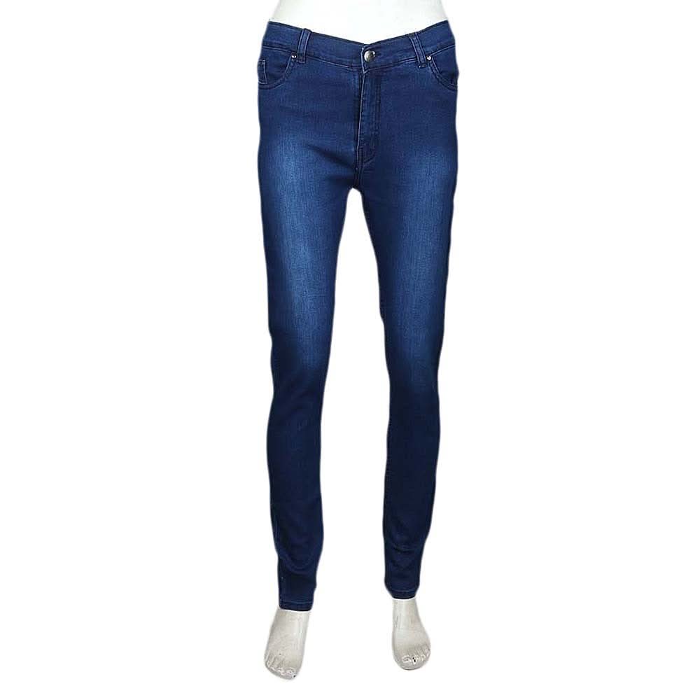 Women's Slim Fit Denim Pant - Medium Blue - test-store-for-chase-value