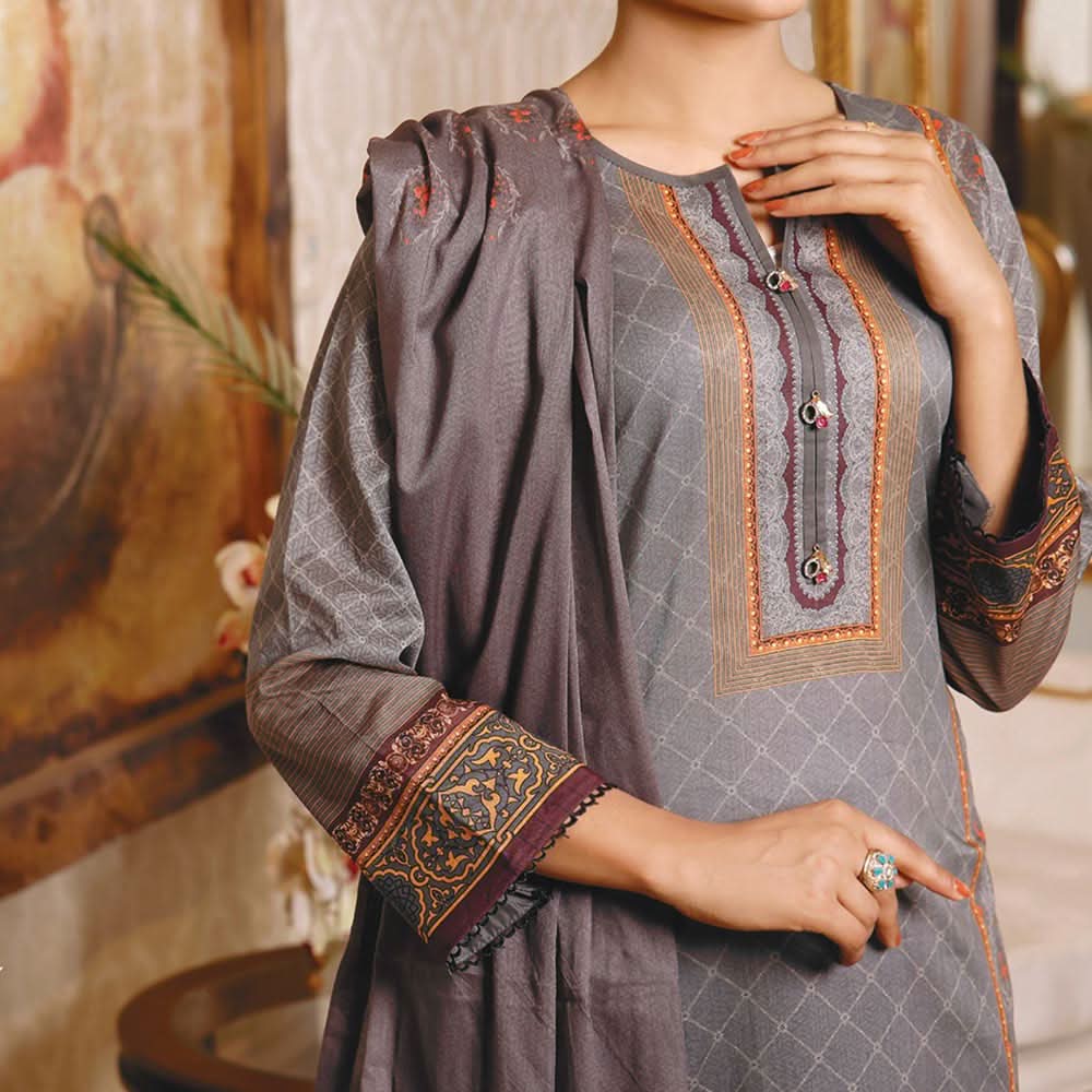 VS MISRI Digital Printed Lawn 3 Pcs Un-Stitched Suit - 17-A, Women, 3Pcs Shalwar Suit, VS Textiles, Chase Value