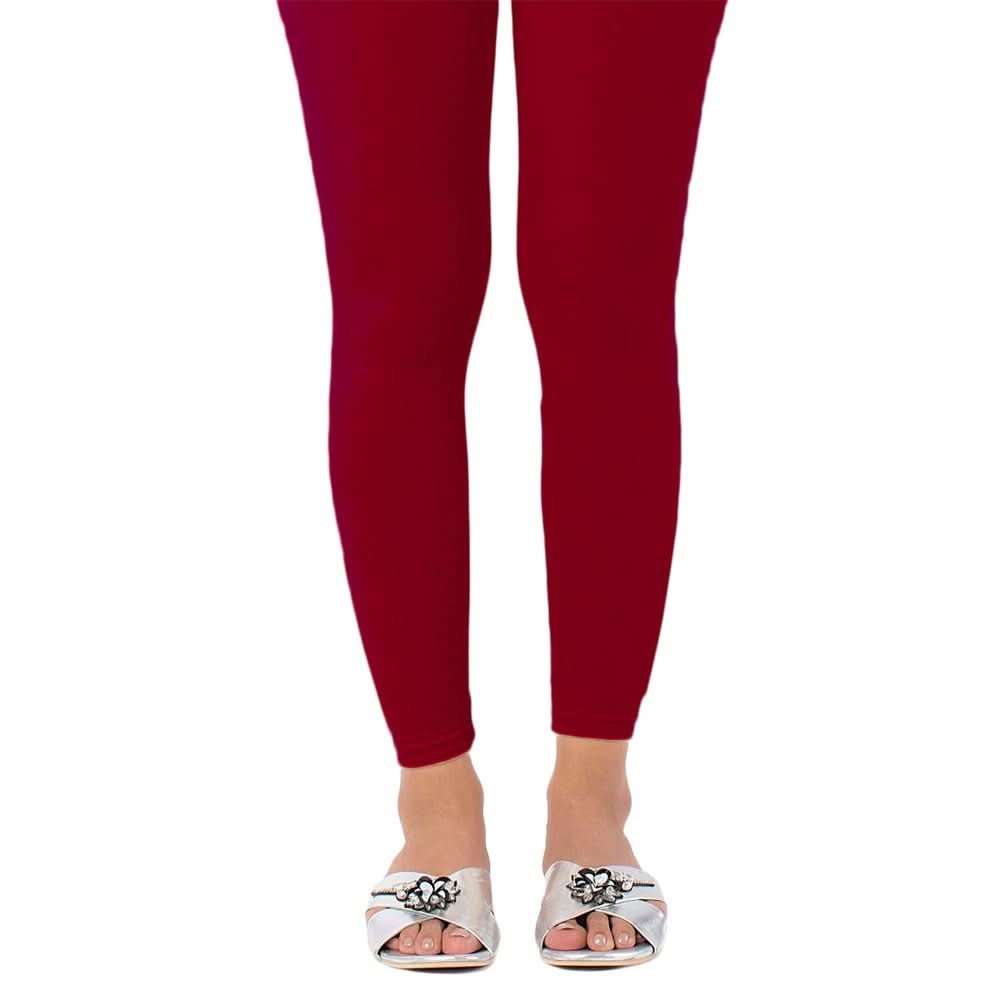 Women's Plain Tights 39" - Maroon - test-store-for-chase-value