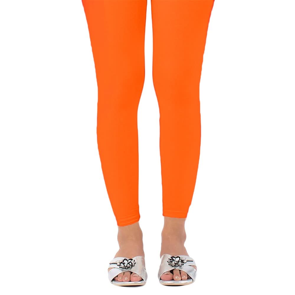 Women's Plain Tights 39" - Orange - test-store-for-chase-value