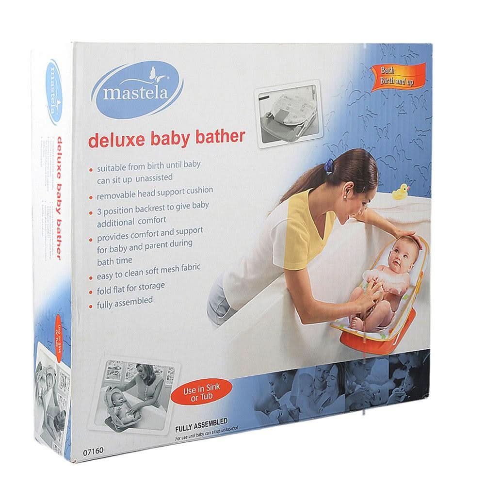 Mastela Newborn Mother Touch Deluxe Baby Bather - Yellow & Orange - test-store-for-chase-value