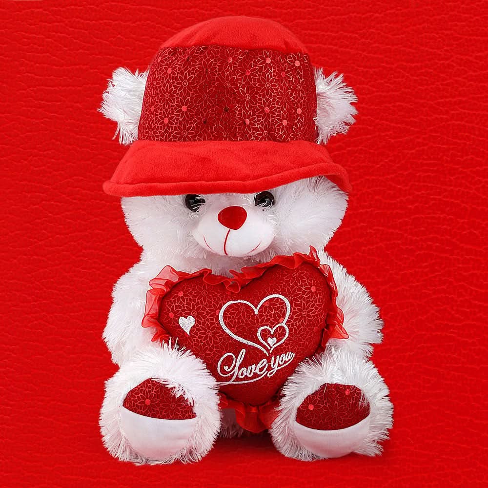 Stuffed Love Teddy Bear Gift - White - test-store-for-chase-value