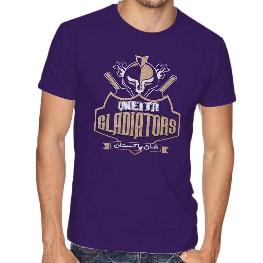 Quetta Gladiators T-Shirt For Men - Purple - test-store-for-chase-value