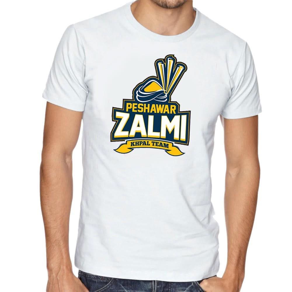 Peshawar Zalmi T-Shirt For Men - White - test-store-for-chase-value