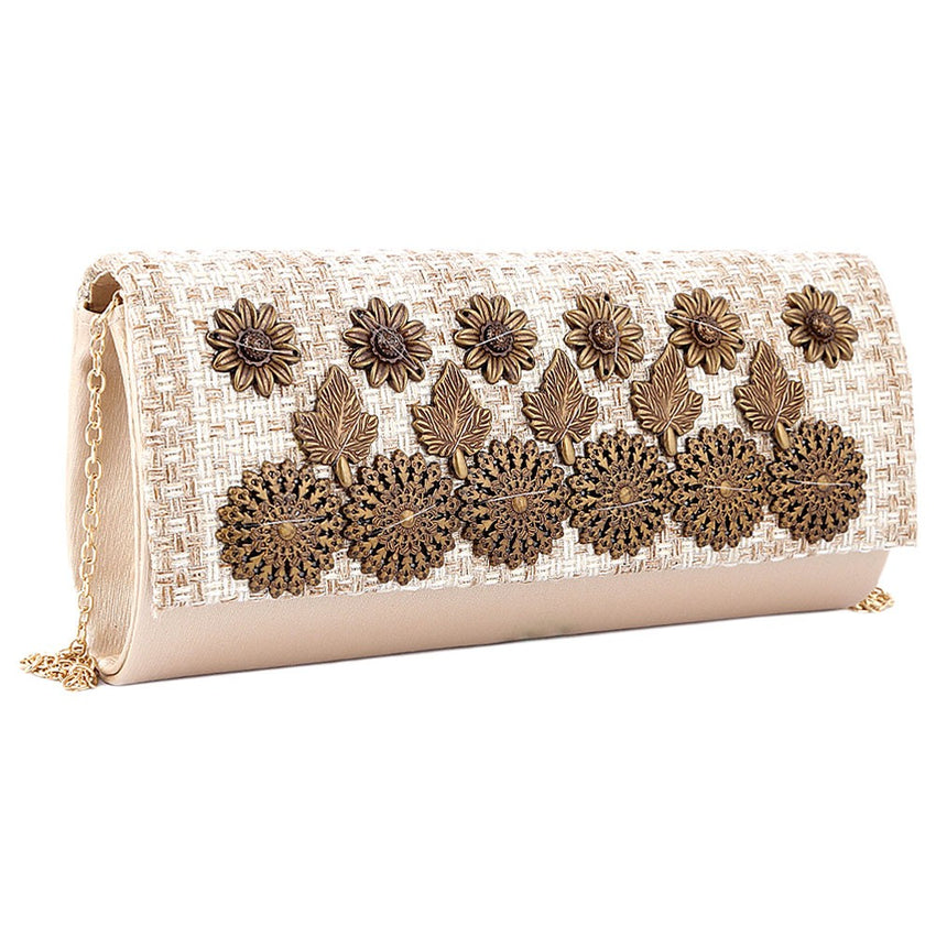 Women's Fancy Clutch 6721 - Golden - test-store-for-chase-value