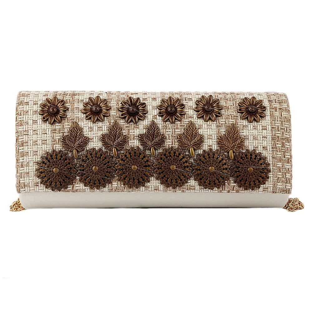Women's Fancy Clutch 6721 - Off White - test-store-for-chase-value