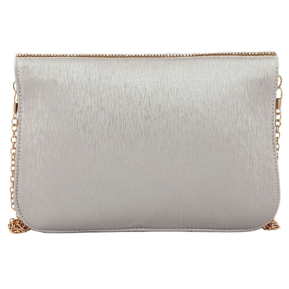 Women's Fancy Clutch 6560 - Silver - test-store-for-chase-value