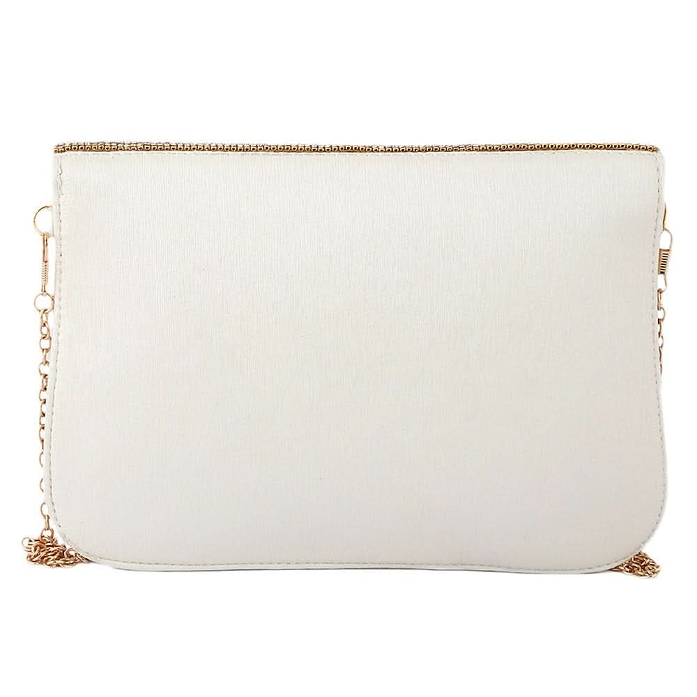Women's Fancy Clutch 6560 - Off White - test-store-for-chase-value