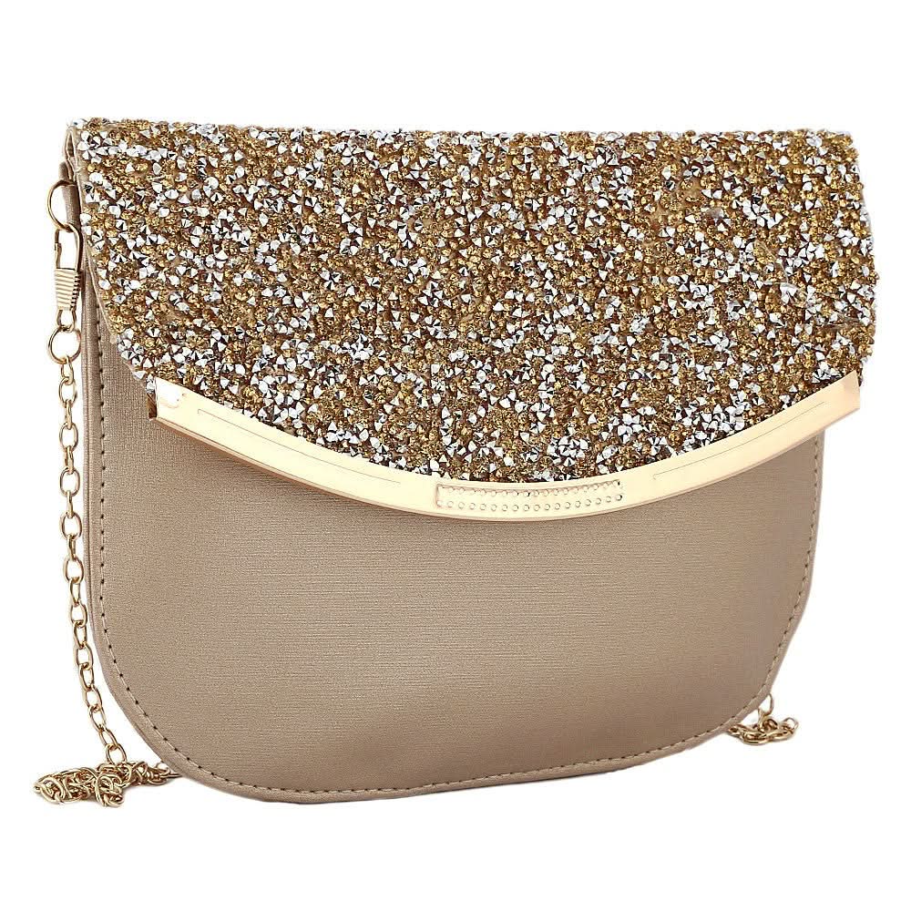 Women's Fancy Clutch 6717 - Golden - test-store-for-chase-value