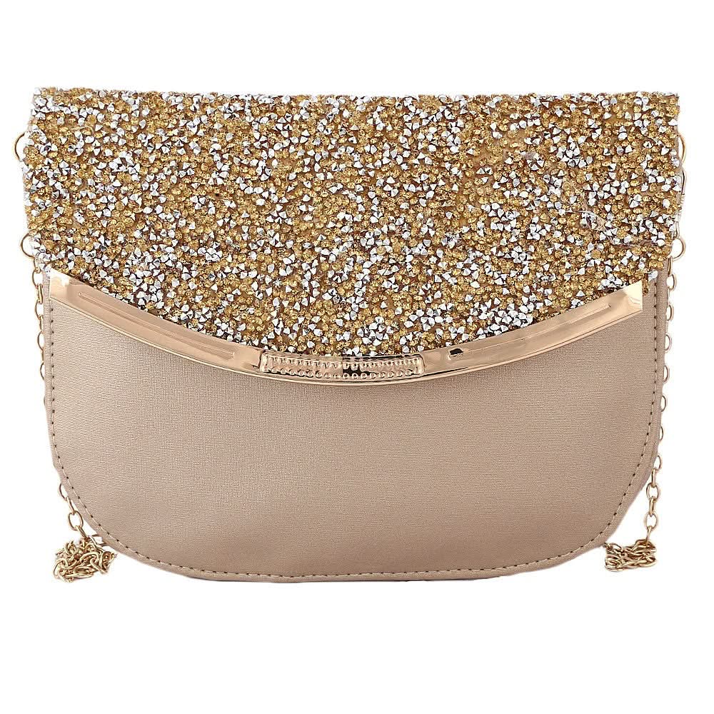 Women's Fancy Clutch 6717 - Golden - test-store-for-chase-value