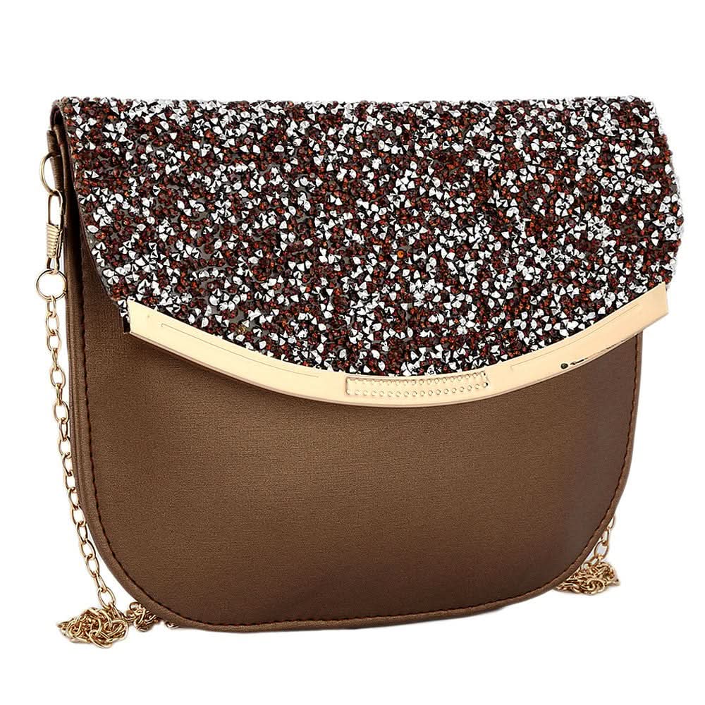 Women's Fancy Clutch 6717 - Brown - test-store-for-chase-value
