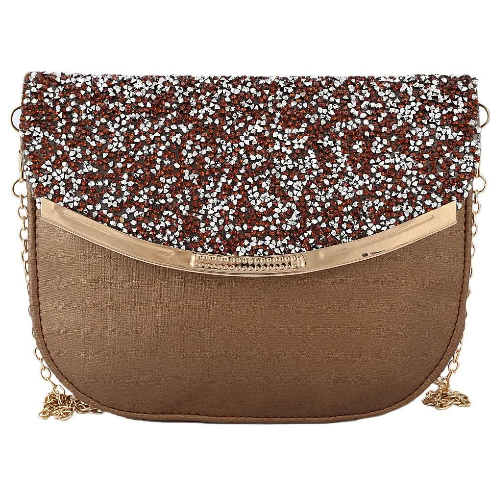 Women's Fancy Clutch 6717 - Brown - test-store-for-chase-value