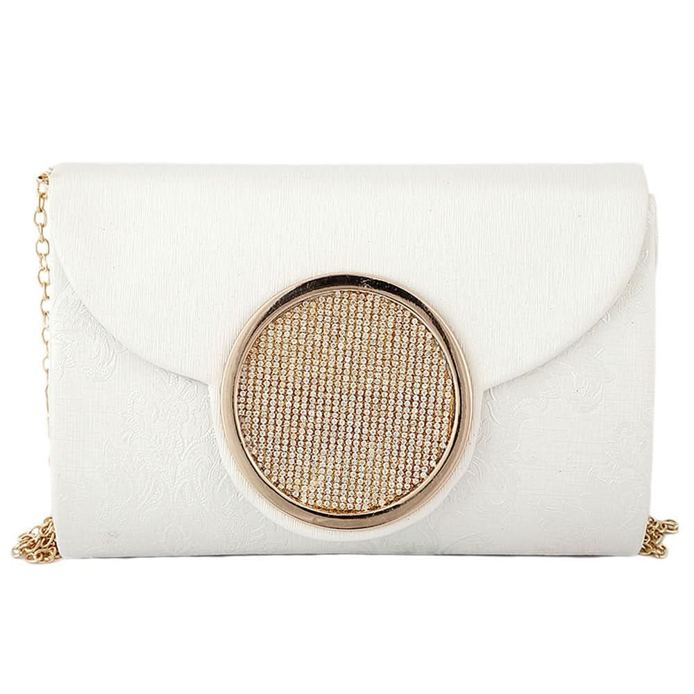 Women's Fancy Clutch 6694 - Off White - test-store-for-chase-value