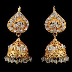 Women's Fancy Jhumki - Golden & White - test-store-for-chase-value