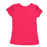Girls Embroidered Half Sleeve T-Shirt - Pink - test-store-for-chase-value