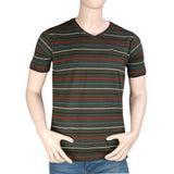 Men's V-Neck Half Sleeve T-Shirt - Multi - test-store-for-chase-value