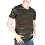 Men's V-Neck Half Sleeve T-Shirt - Multi - test-store-for-chase-value