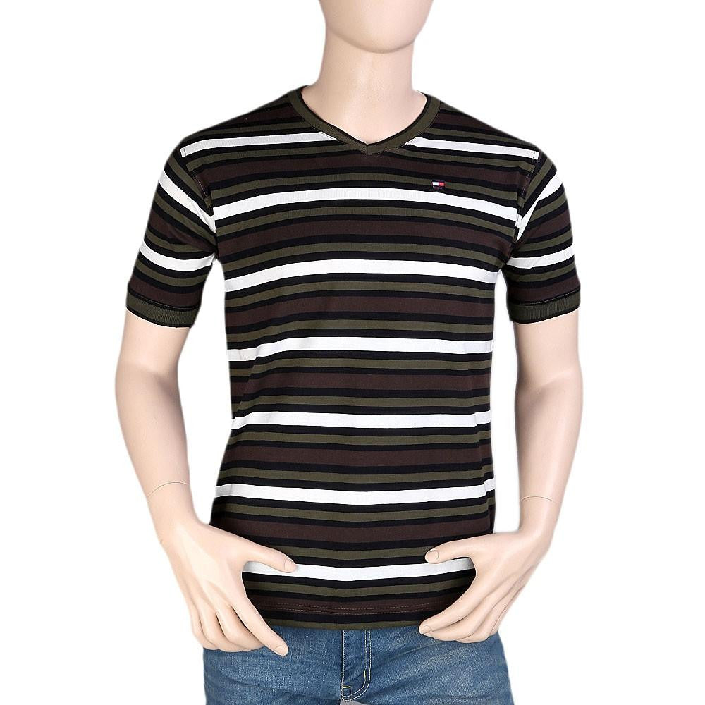 Men's V-Neck Half Sleeve T-Shirt - Multi - test-store-for-chase-value