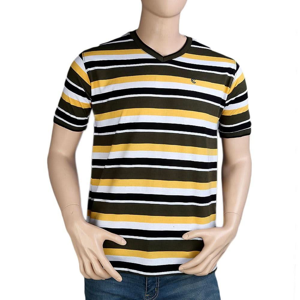 Men's V-Neck Half Sleeve T-Shirt - Multi - test-store-for-chase-value