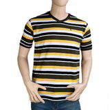 Men's V-Neck Half Sleeve T-Shirt - Multi - test-store-for-chase-value