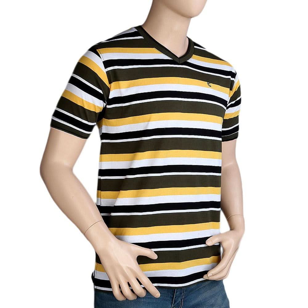 Men's V-Neck Half Sleeve T-Shirt - Multi - test-store-for-chase-value