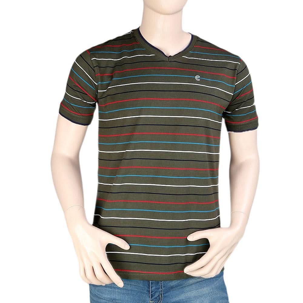 Men's V-Neck Half Sleeve T-Shirt - Multi - test-store-for-chase-value