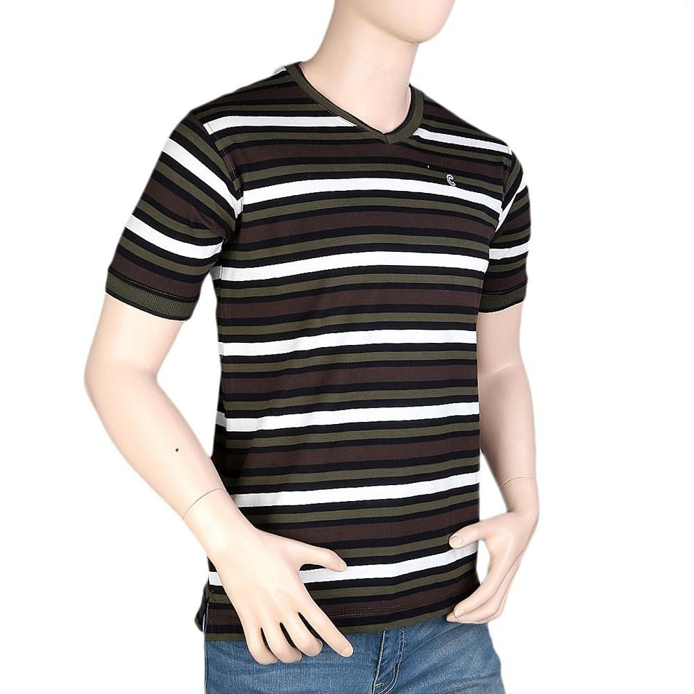 Men's V-Neck Half Sleeve T-Shirt - Multi - test-store-for-chase-value
