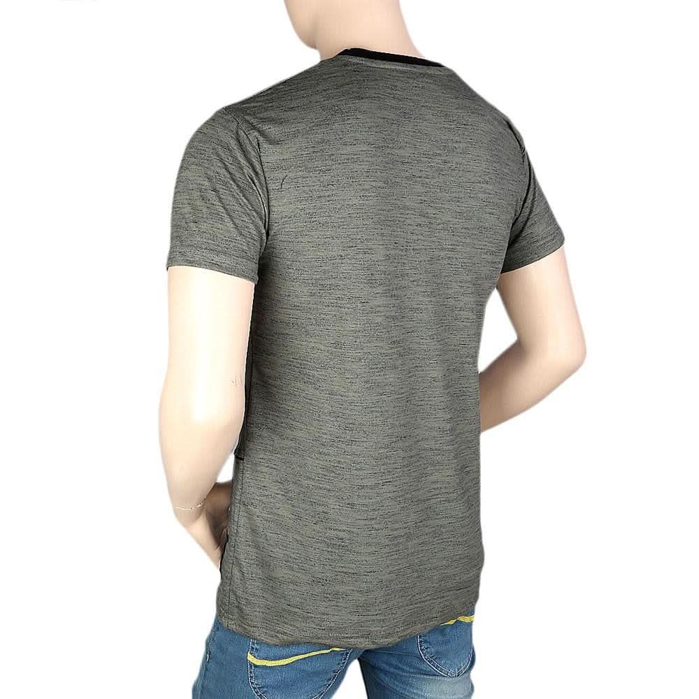 Men's Round Neck Half Sleeve T-Shirt - Dark Green - test-store-for-chase-value